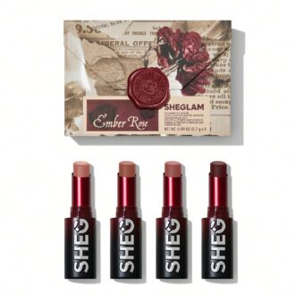 ست رژلب 4 عددی جامد مات شیگلم امبر رز Ember Rose Set
