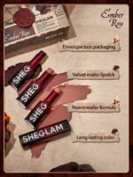 ست رژلب 4 عددی جامد مات شیگلم امبر رز Ember Rose Set