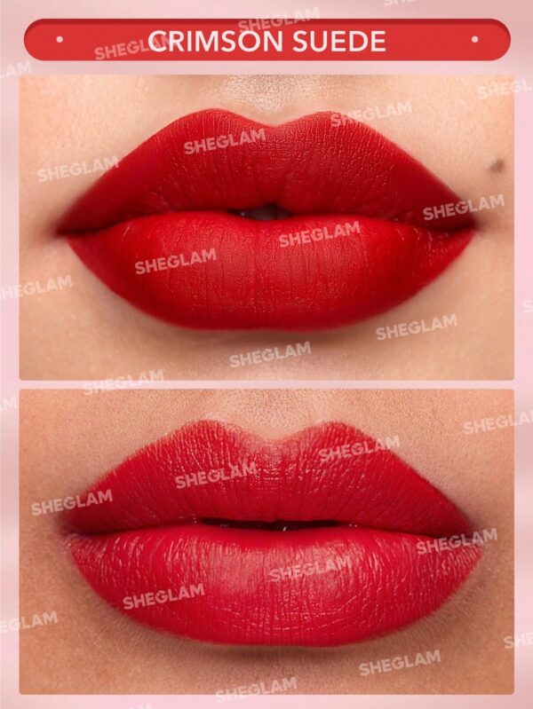 رژلب جامد شیگلم مدل Matte Allure رنگ Crimson Suede