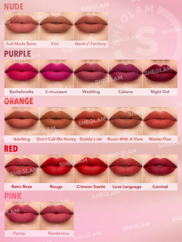 رژلب جامد مات شیگلم مدل Matte Allure رنگ Love language