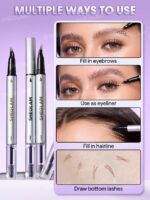 قلم حالت دهنده طبیعی ابرو دو سر شیگلم مدل Real Flow رنگ Taupe