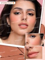 رژلب و رژگونه 3 طبقه شیگلم مدل Apricot Dream