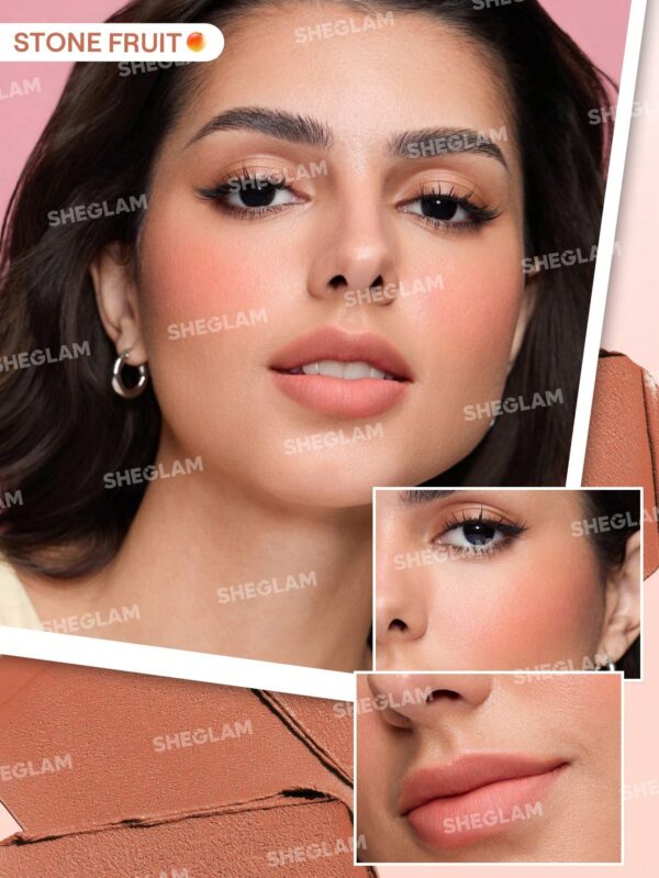 رژلب و رژگونه 3 طبقه شیگلم مدل Apricot Dream