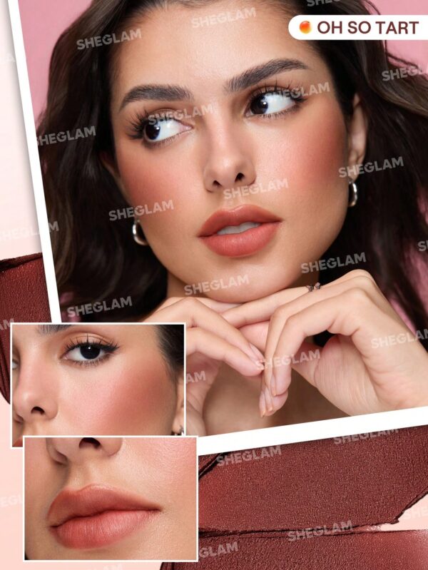 رژلب و رژگونه 3 طبقه شیگلم مدل Apricot Dream