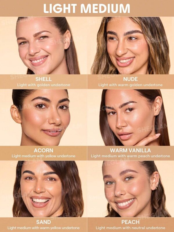 تستر تینت پوست کرمپودری شیگلم رنگ Light Medium