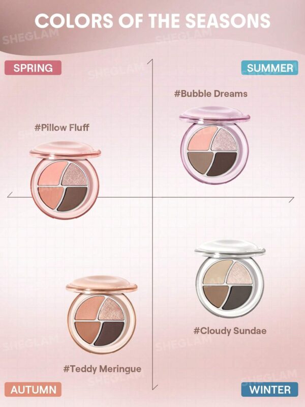 سایه 4رنگ شیگلم مدل Daydreamer رنگ Bubble Dreams