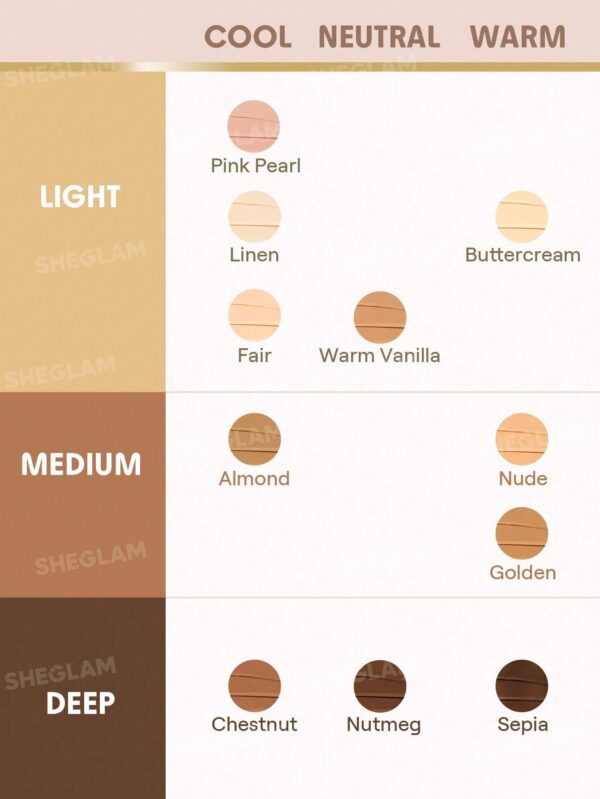 کانسیلر فول کاور شیگلم مدل Poof Gone رنگ Nude