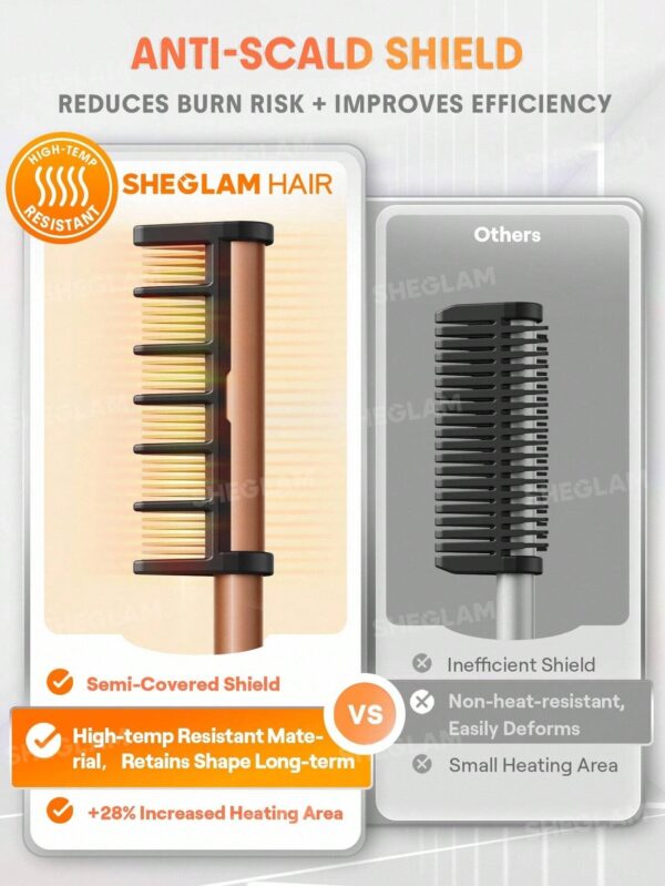 شانه حرارتی صاف کننده مو شیگلم ضد سوختگی مدل Anti Burn Hot Comb
