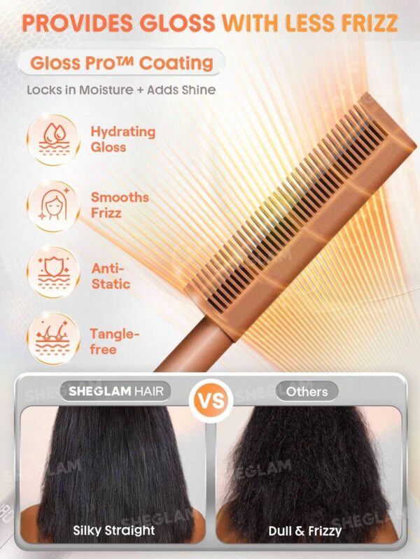 شانه حرارتی صاف کننده مو شیگلم ضد سوختگی مدل Anti Burn Hot Comb