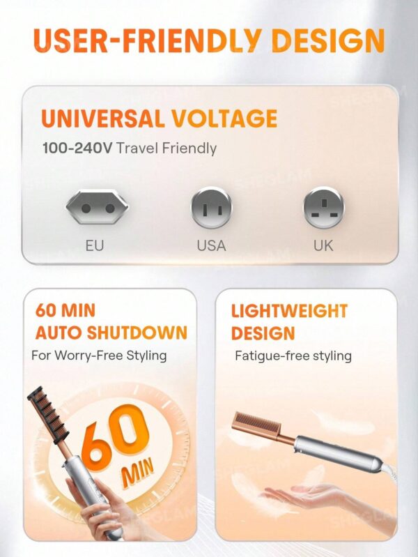 شانه حرارتی صاف کننده مو شیگلم ضد سوختگی مدل Anti Burn Hot Comb