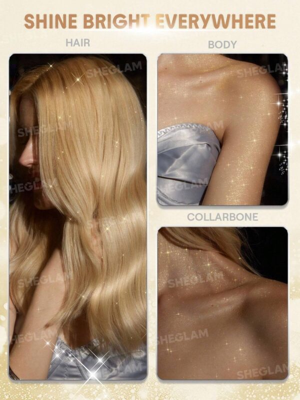 اسپری گلیتر و هایلایتر مو و بدن شیگلم رنگ Star Quality