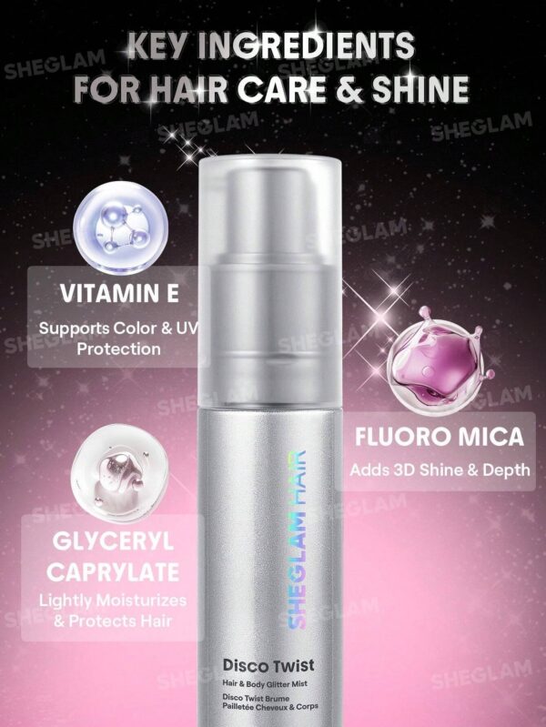 اسپری گلیتر و هایلایتر مو و بدن شیگلم رنگ Star Quality