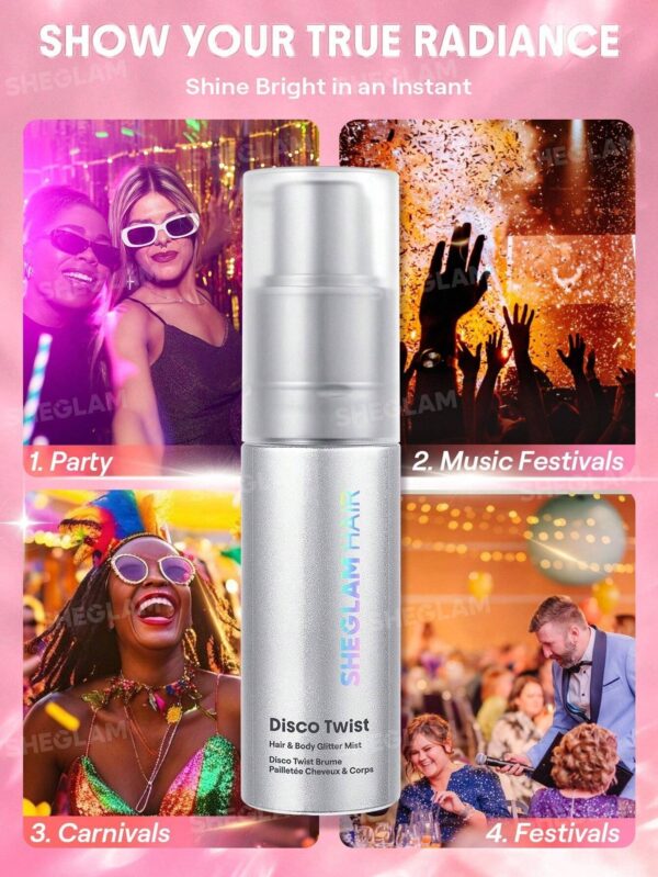 اسپری گلیتر و هایلایتر مو و بدن شیگلم رنگ Star Quality