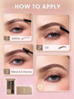 پالت ابرو سه رنگ شیگلم مدل Puff Brow رنگ Multicolor
