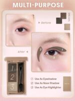 پالت ابرو سه رنگ شیگلم مدل Puff Brow رنگ Multicolor