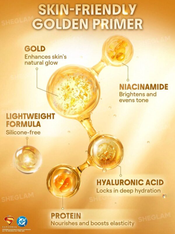 پرایمر براق کننده پوست شیگلم مدل سوپرمن Good Grip Glow llluminating Primer