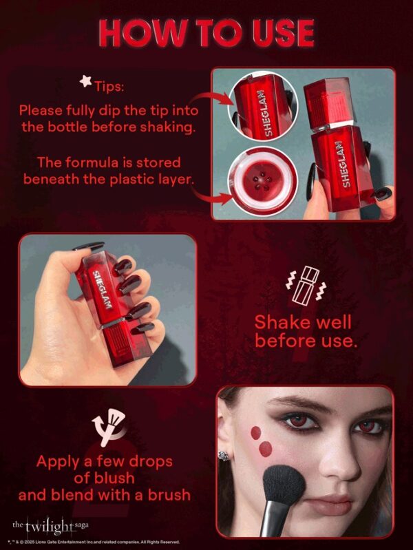 رژگونه مایع شیگلم از کالکشن Twilight saga