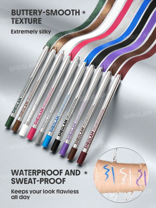 خط چشم ژلی شیگلم مدل Boldline Longwear رنگ قهوه ای شاین Metallic Brown