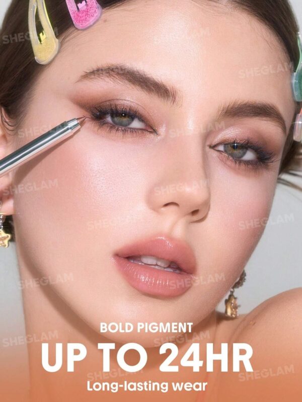 خط چشم ژلی شیگلم مدل Boldline Longwear رنگ قهوه ای شاین Metallic Brown