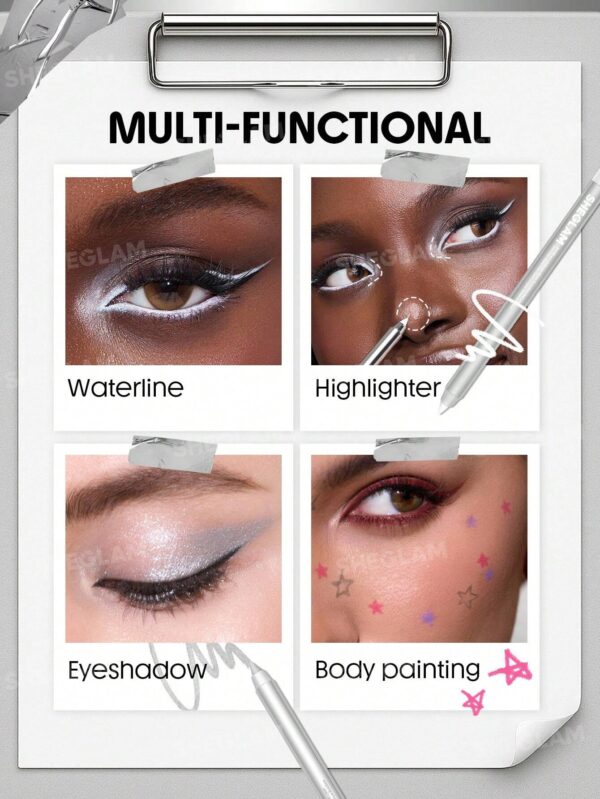 خط چشم ژلی شیگلم مدل Boldline Longwear رنگ قهوه ای شاین Metallic Brown