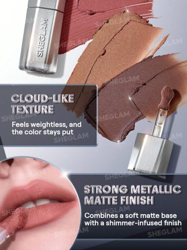 رژلب مایع گلیتری شیگلم رنگ Sequins از کالکشن Lustra