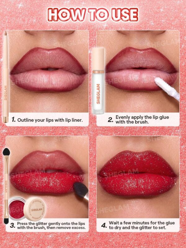 کیت رژلب گلیتری شیگلم رنگ Curtain Call