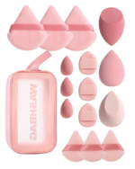 ست 16 تکه کیف و بیوتی بلندر و پد آرایشی