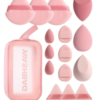 ست 16 تکه کیف و بیوتی بلندر و پد آرایشی