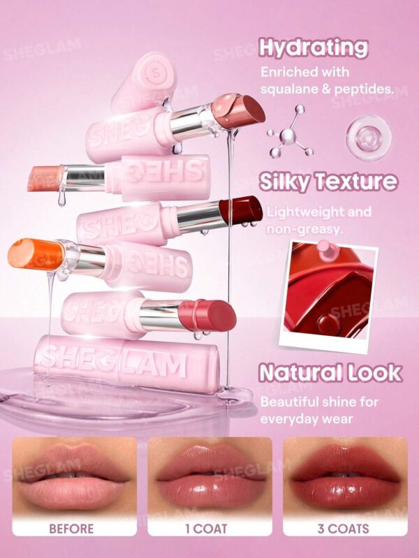 بالم لب براق رنگی شیگلم مدل Silk Slip رنگ Black Berry