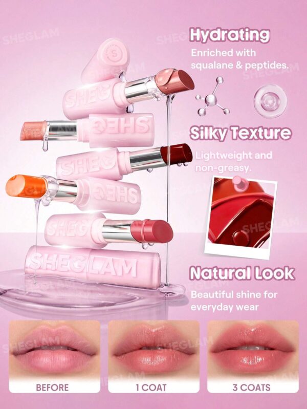 بالم لب براق رنگی شیگلم مدل Silk Slip رنگ High Key