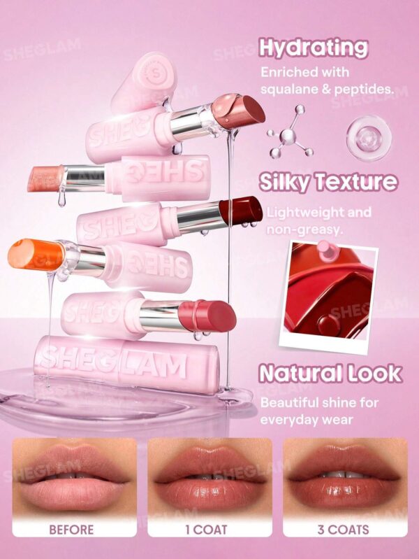 بالم لب براق رنگی شیگلم مدل Silk Slip رنگ Sepia Kiss