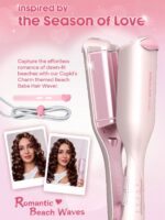 دستگاه ویو مو ساحلی شیگلم مدل Cupid's Charm Beach Babe Waver 19mm رنگ ضورتی