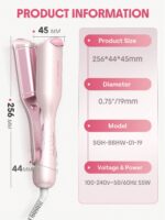 دستگاه ویو مو ساحلی شیگلم مدل Cupid's Charm Beach Babe Waver 19mm رنگ ضورتی