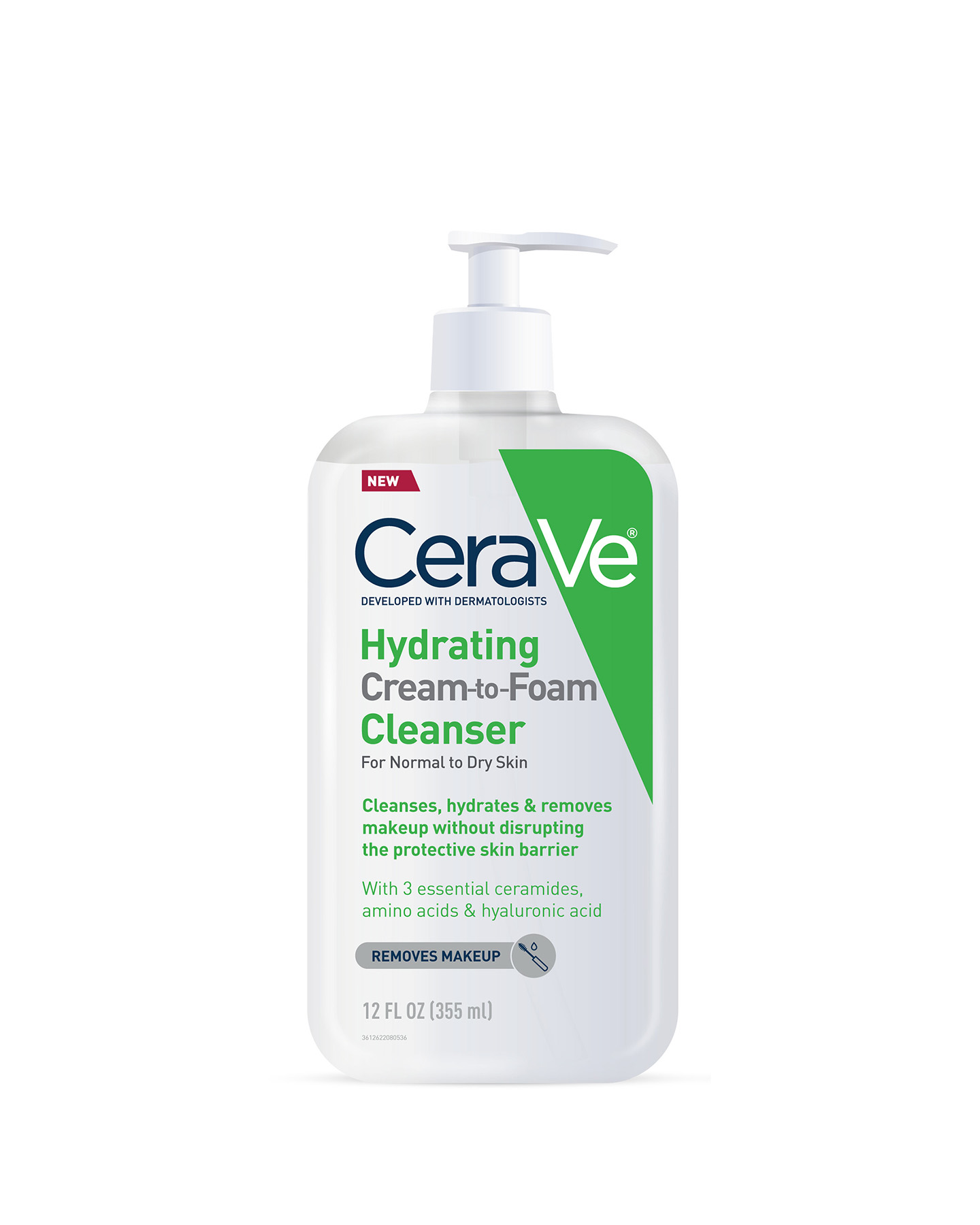 شوینده کرمی به فوم صورت سراوی مدل Hydrating Cream To Foam Cleanser - عکس اصلی شوینده کرمی به فوم صورت سراوی مدل Hydrating Cream To Foam Cleanser