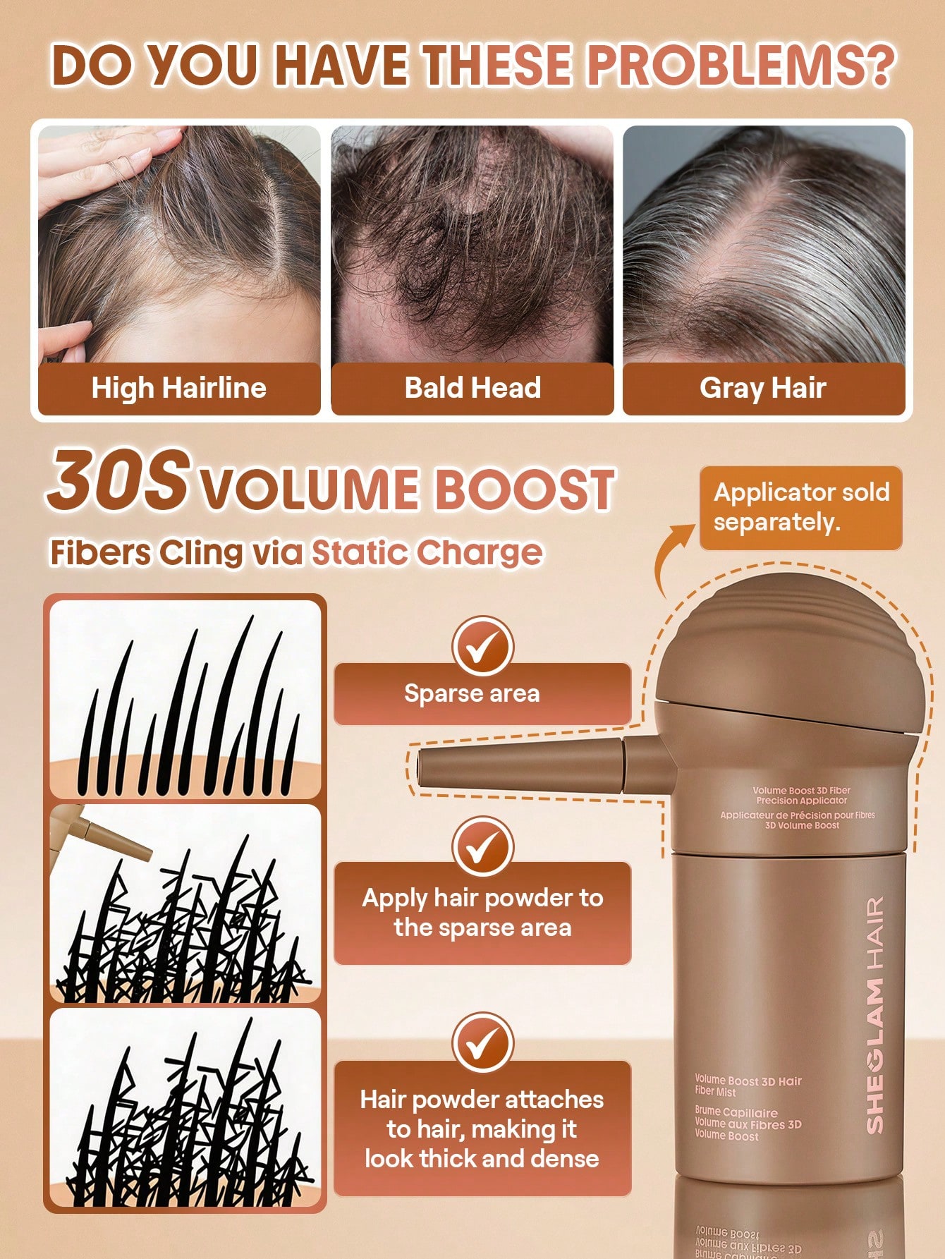 پودر پرپشت کننده مو شیگلم مدل Volume Boost 3D Hair Fiber رنگ Dark Brown 1 Volume Boost 3D Hair Fiber Dark Brown 1779011544783 پودر پرپشت کننده مو شیگلم مدل Volume Boost 3D Hair Fiber رنگ Dark Brown
