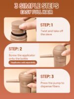 پودر پرپشت کننده مو شیگلم مدل Volume Boost 3D Hair Fiber رنگ Ebony