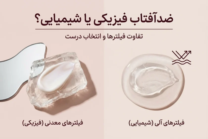 ضدآفتاب فیزیکی و شیمیایی؛ تفاوت فیلترها و انتخاب درست
