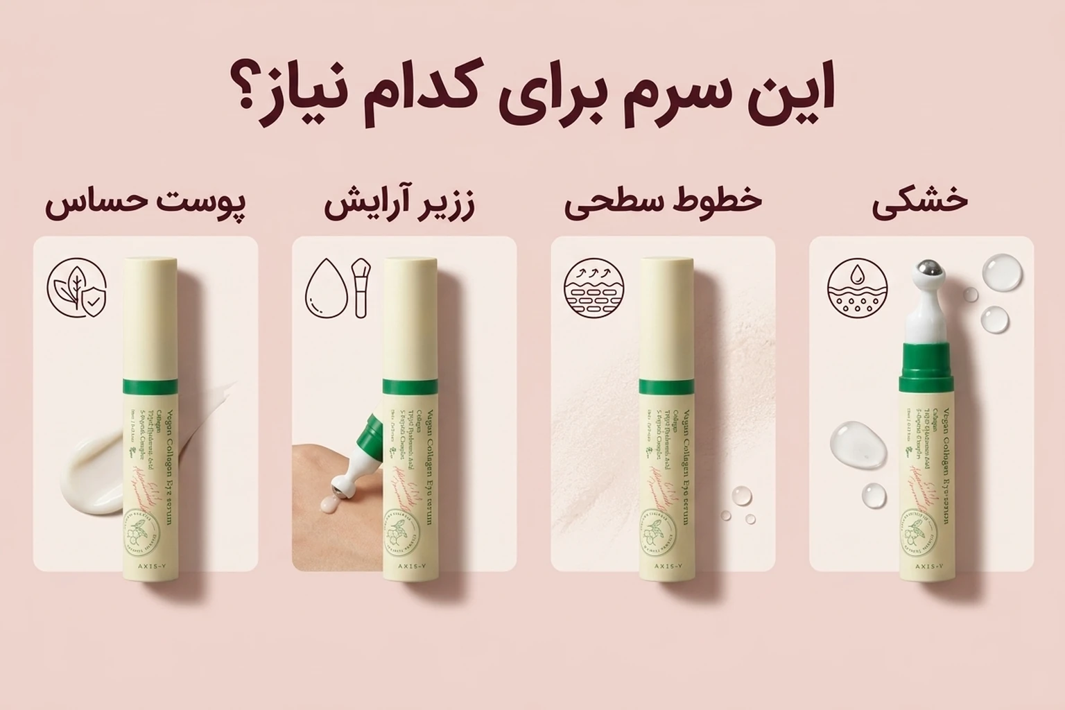 سرم دور چشم Axis-Y Collagen؛ راهنمای تصویری انتخاب و مصرف