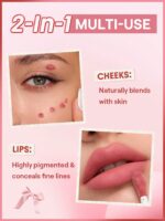 رژلب و رژگونه مایع شیگلم مدل Air Plush Lip & cheek Cream رنگ Flit & Float