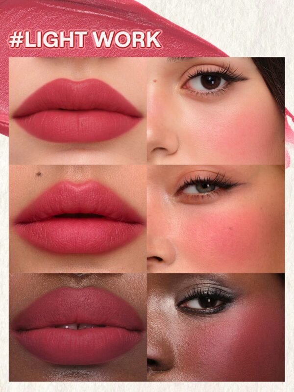رژلب و رژگونه مایع شیگلم مدل Air Plush Lip & cheek Cream رنگ Light Work