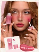 رژلب و رژگونه مایع شیگلم مدل Air Plush Lip & cheek Cream رنگ Light Work