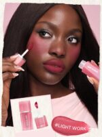 رژلب و رژگونه مایع شیگلم مدل Air Plush Lip & cheek Cream رنگ Light Work
