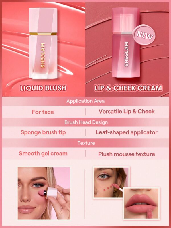 رژلب و رژگونه مایع شیگلم مدل Air Plush Lip & cheek Cream رنگ Light Work