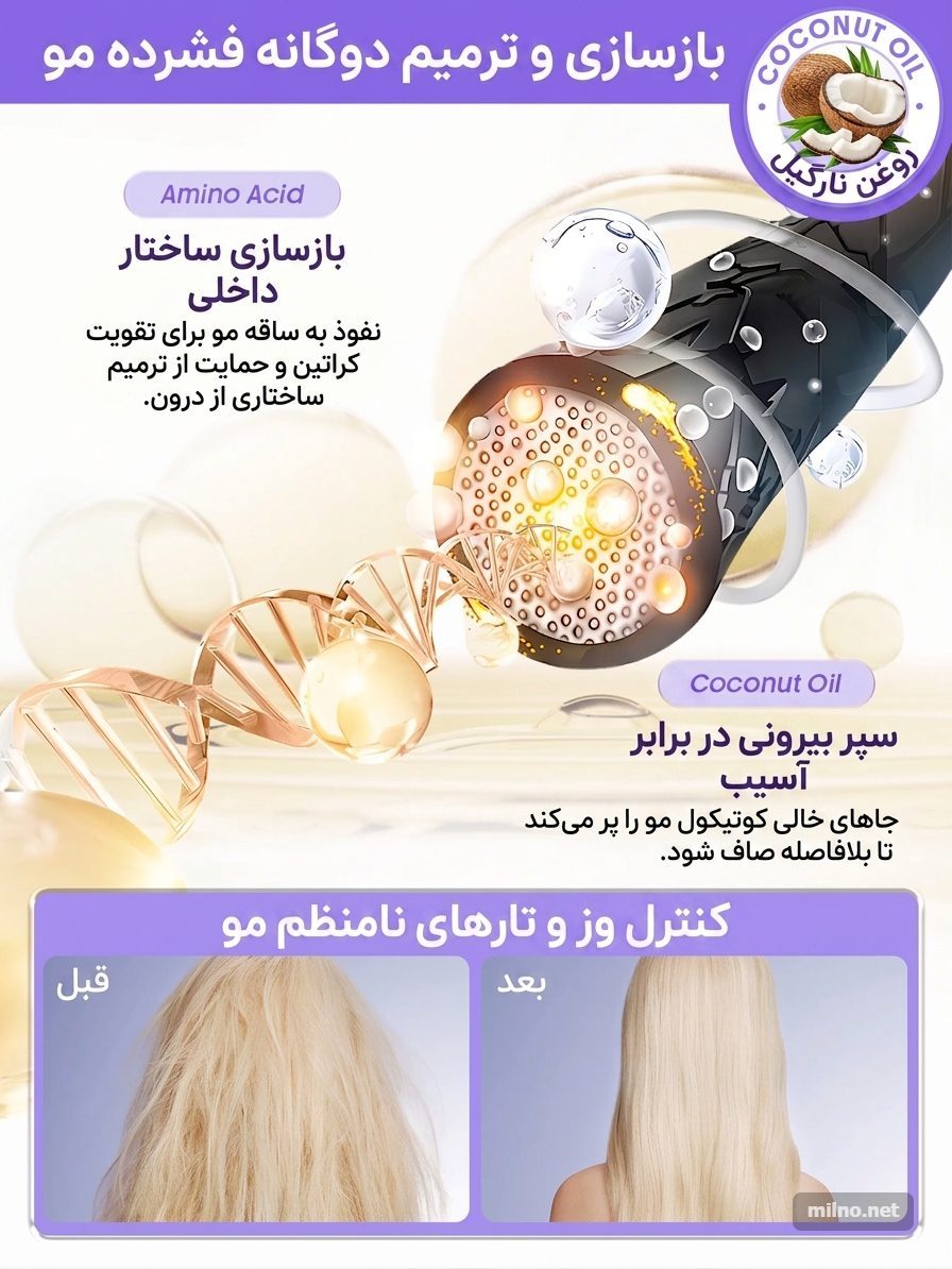 کرم مو ترمیم کننده شیگلم مدل On The glow حجم 70 گرمی 2 On The glow 70 1781956870741 کرم مو ترمیم کننده شیگلم مدل On The glow حجم 70 گرمی