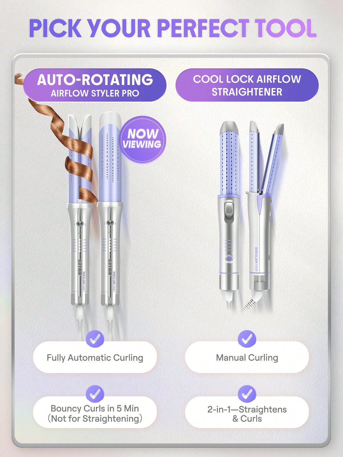 فر کننده اتوماتیک مو شیگلم با فناوری باد سرد مدل One touch Airflow سایز 32 میلی متر 2 One touch Airflow 32 1780611126769 فر کننده اتوماتیک مو شیگلم با فناوری باد سرد مدل One touch Airflow سایز 32 میلی متر