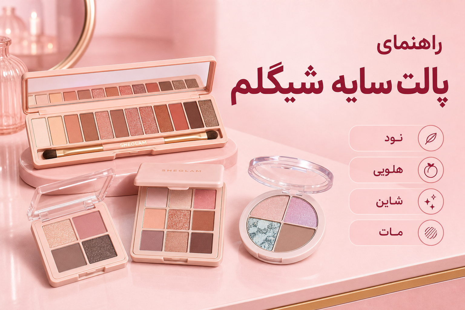راهنمای پالت سایه شیگلم در میلنو با نمونه محصولات واقعی همین صفحه
