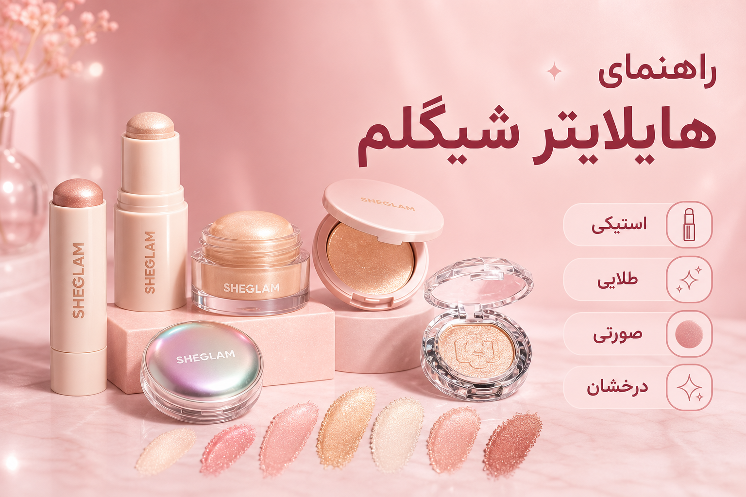 راهنمای هایلایتر شیگلم در میلنو با نمونه محصولات واقعی همین صفحه