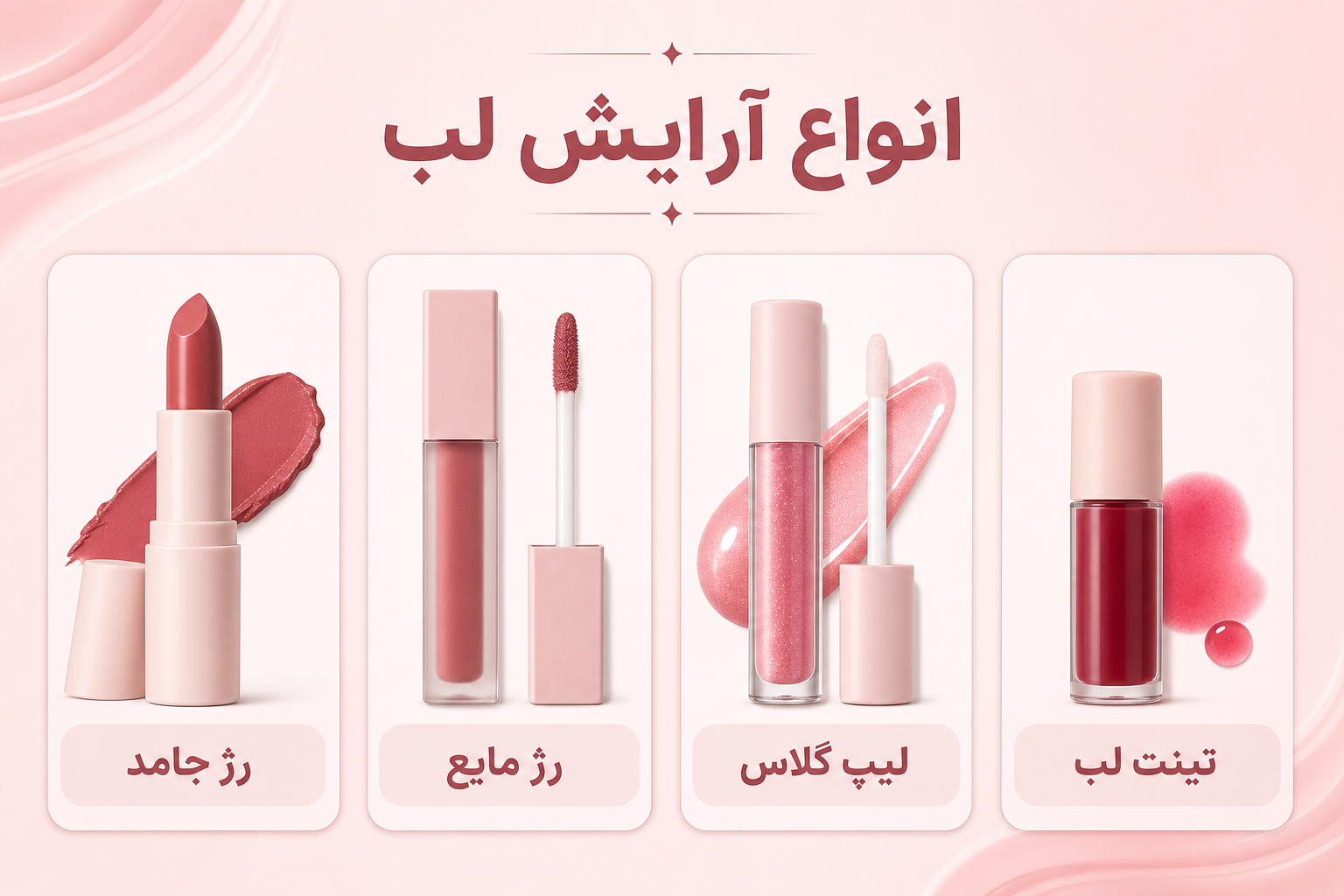 انواع آرایش لب در میلنو