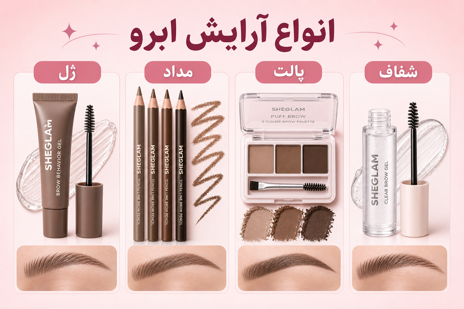 انواع آرایش ابرو در میلنو