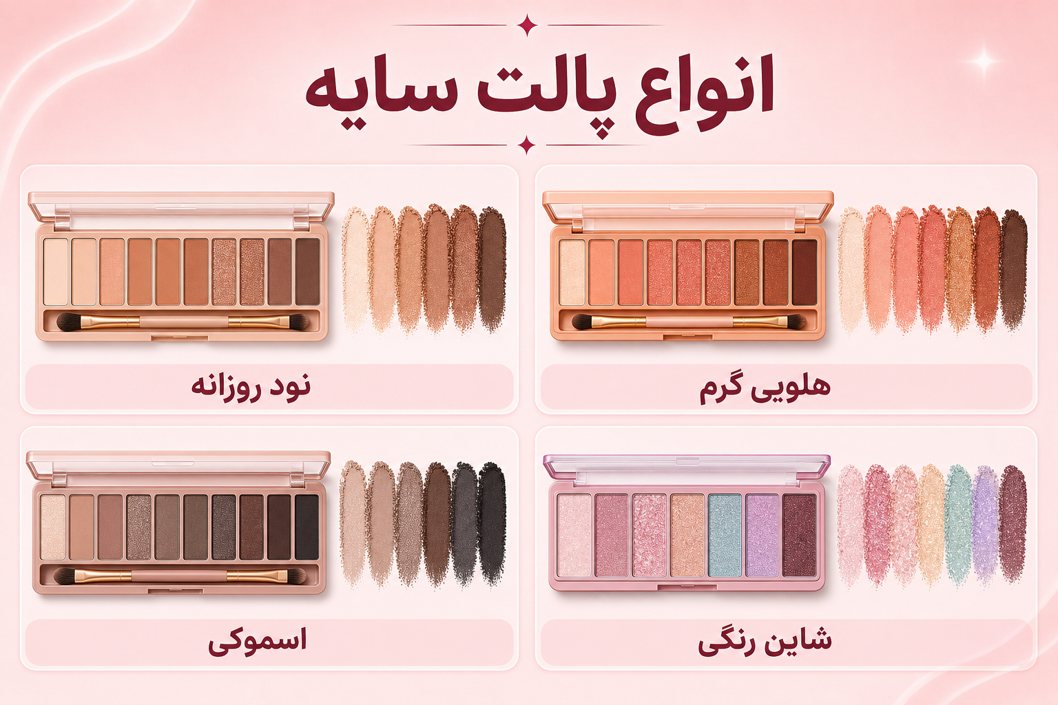 انواع پالت سایه در میلنو